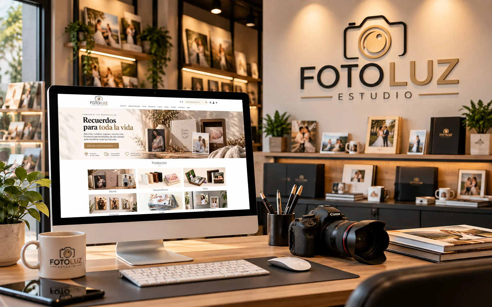 Web ecommerce integrada con Easy-Prints en una tienda de fotografía