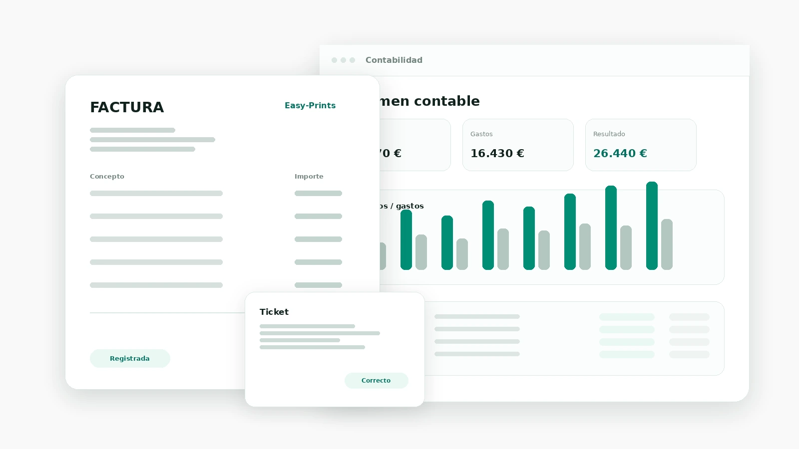 Facturación y contabilidad conectadas en Easy-Prints