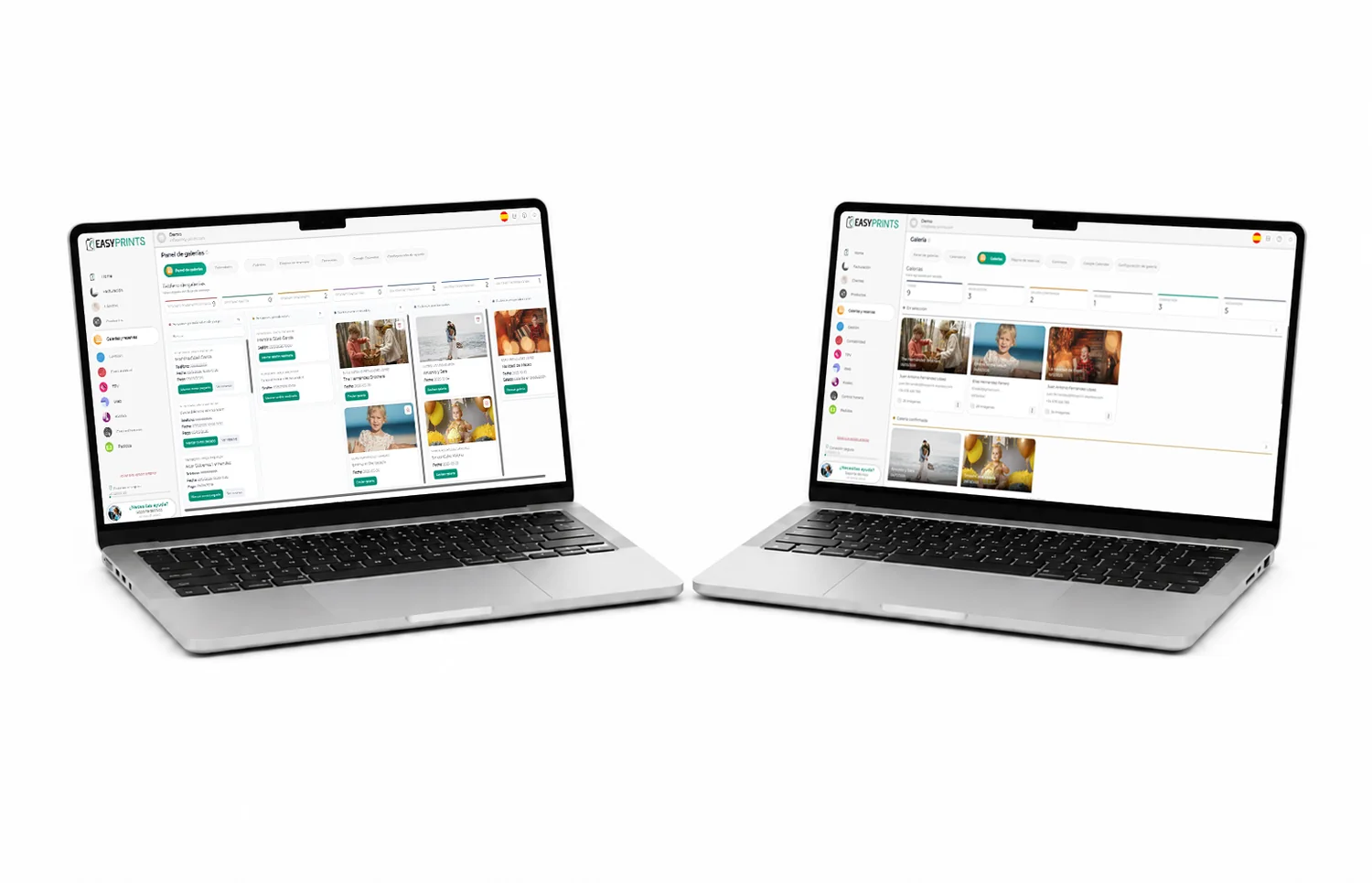 Panel de clientes y seguimiento para fotógrafos