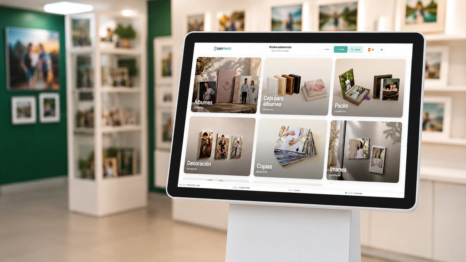 Kiosko fotográfico Easy-Prints en tienda