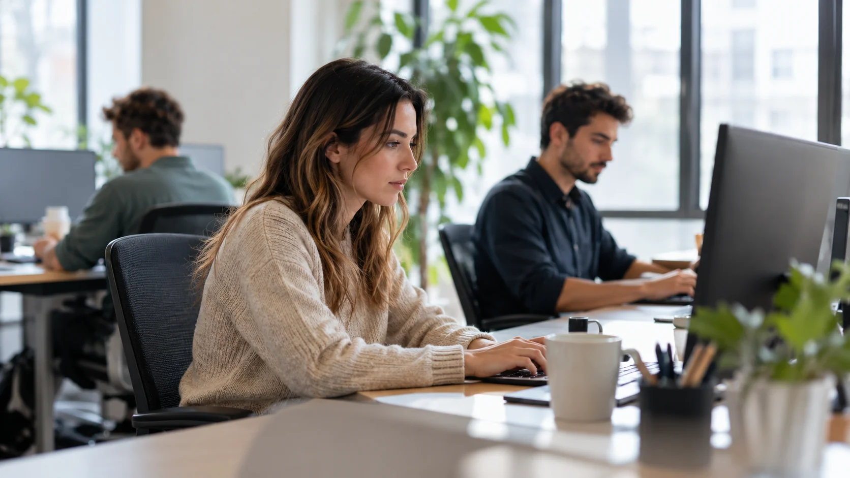 Imagen representativa de un equipo trabajando con software para fotografía