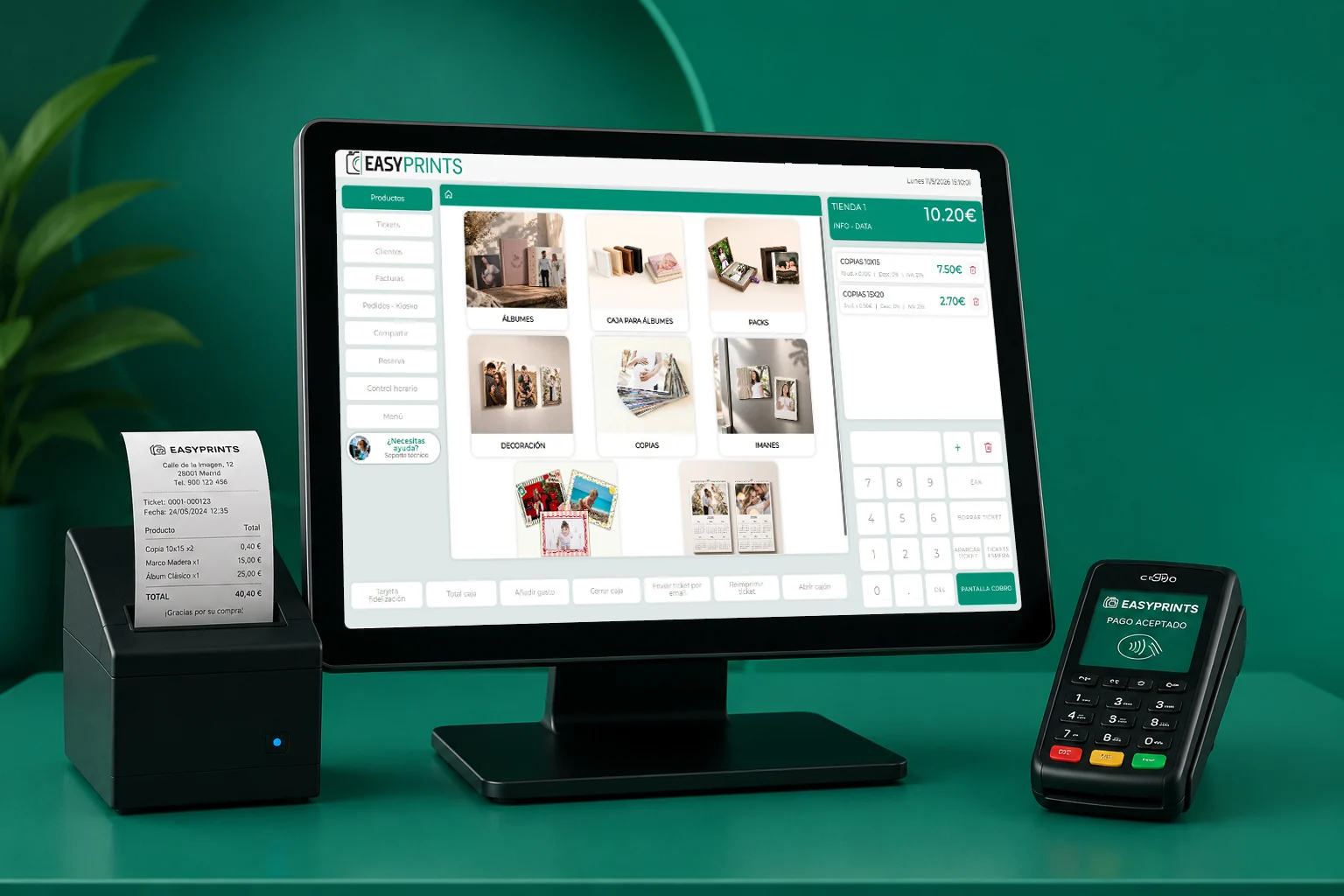 Easy-Prints POS to control cash, payments and counter sales