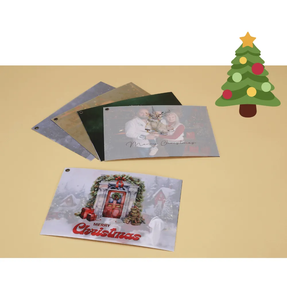 Christmas Card  papel vegetal+foto+kraft