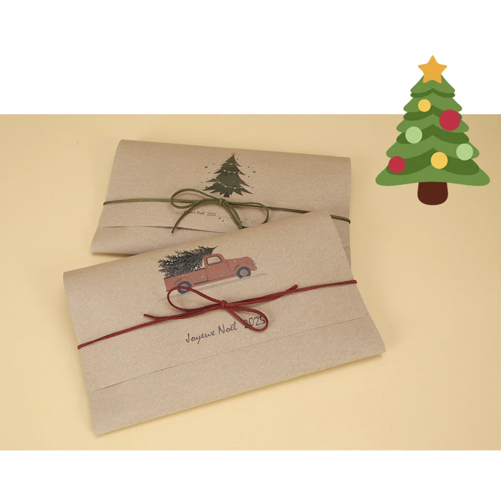 Christmas Sobres piel reciclada