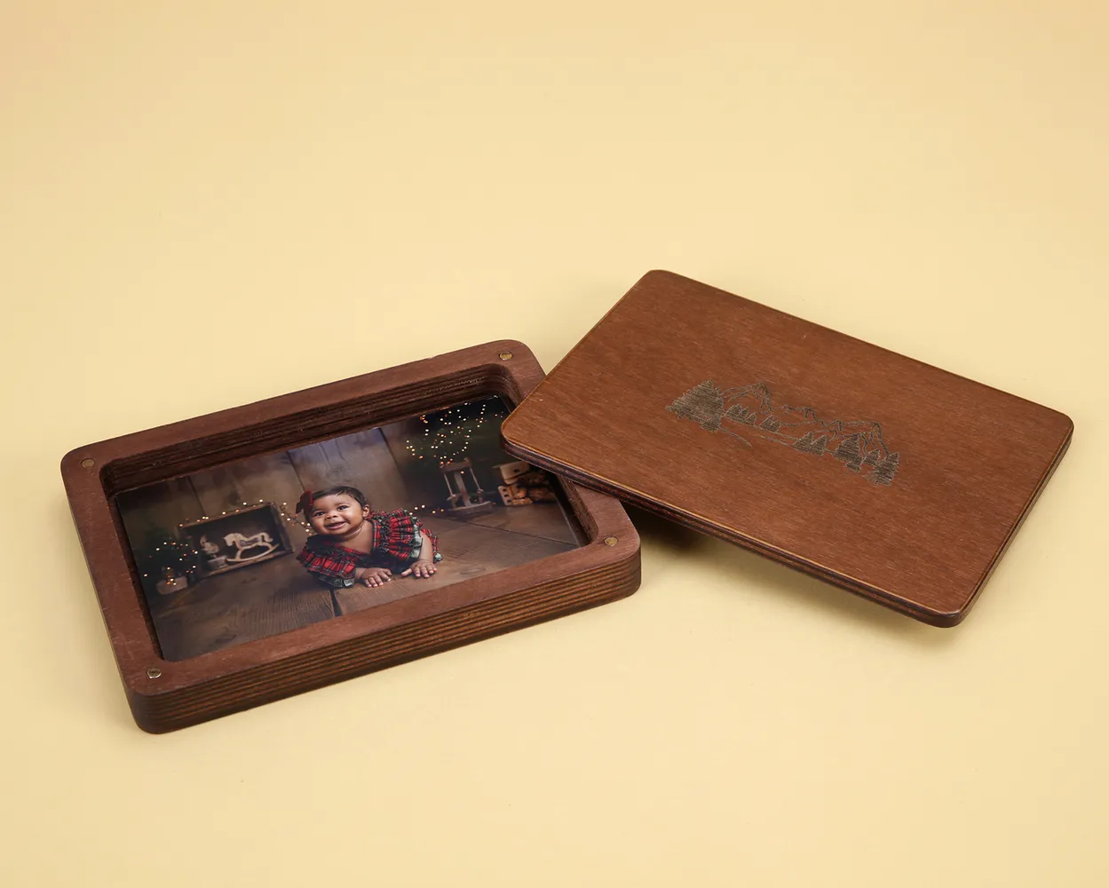 Santa  box de madera