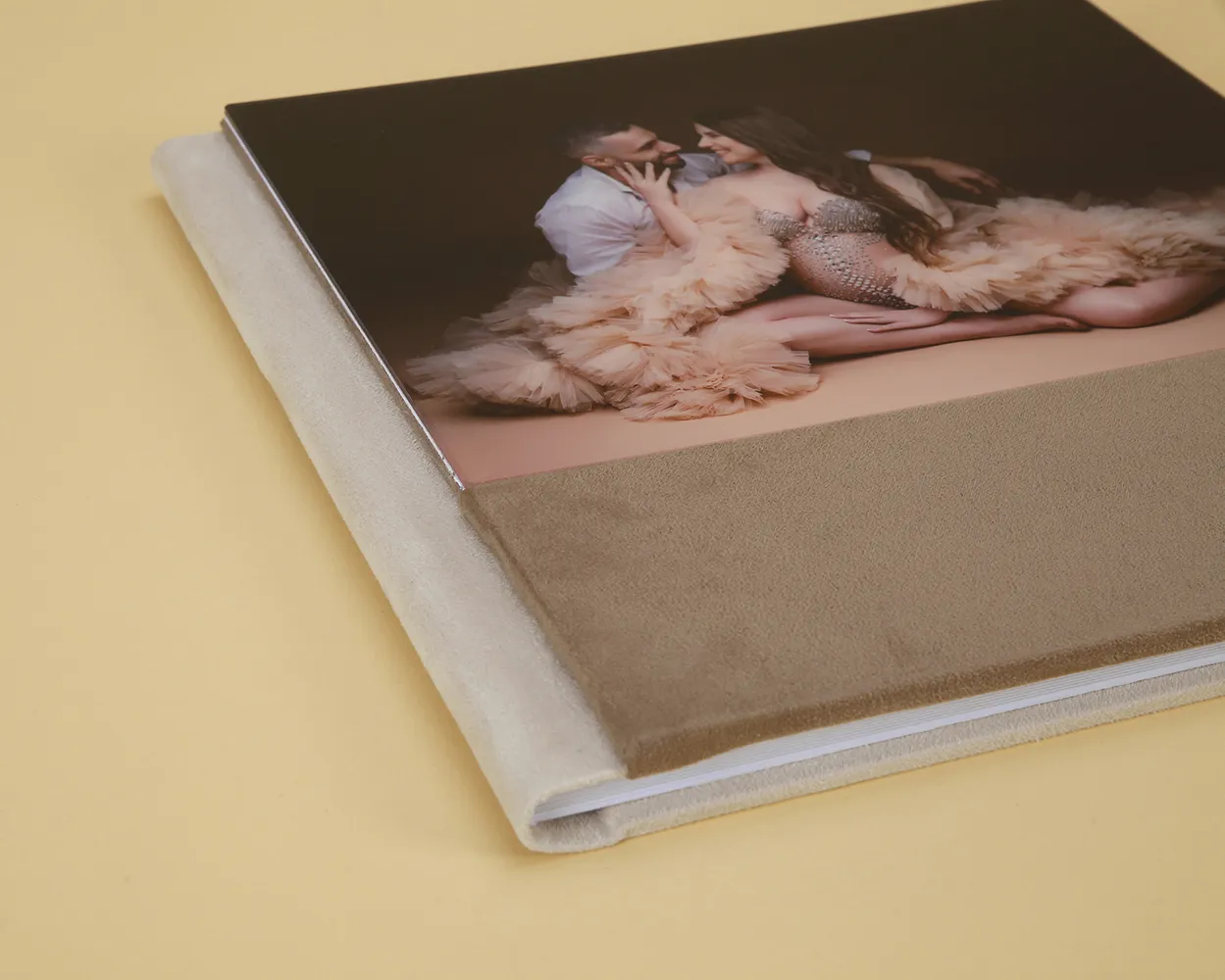 Álbum Tapa Metacrilato combinada con material