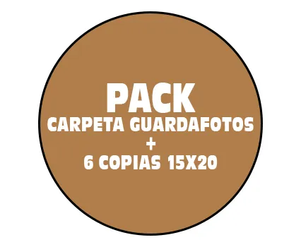 PACK GUARDAFOTOS + 6 COPIAS 15X20