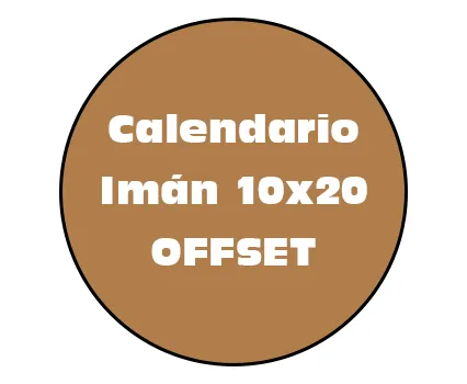Calendario imán 10x20 OFFSET