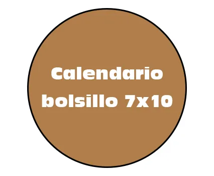 Calendario offset 7x10 2 caras