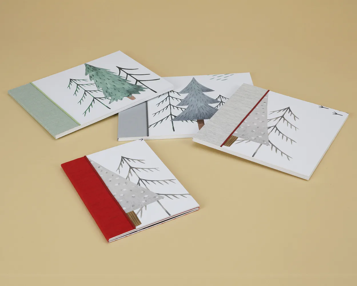 Weihnachts-Diptychen, -Triptychen und -Quadriptychen Baum