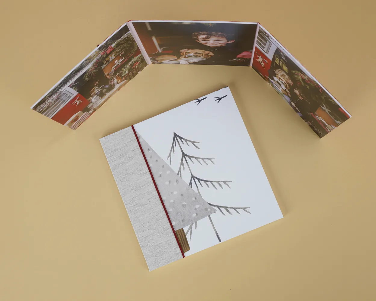 Weihnachts-Diptychen, -Triptychen und -Quadriptychen Baum