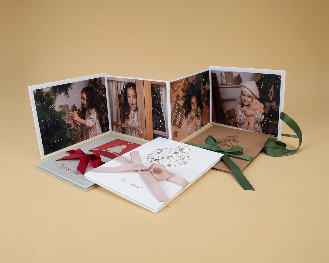 Weihnachts-Analoges Akkordeon Folio Ribbon OHNE FOTO