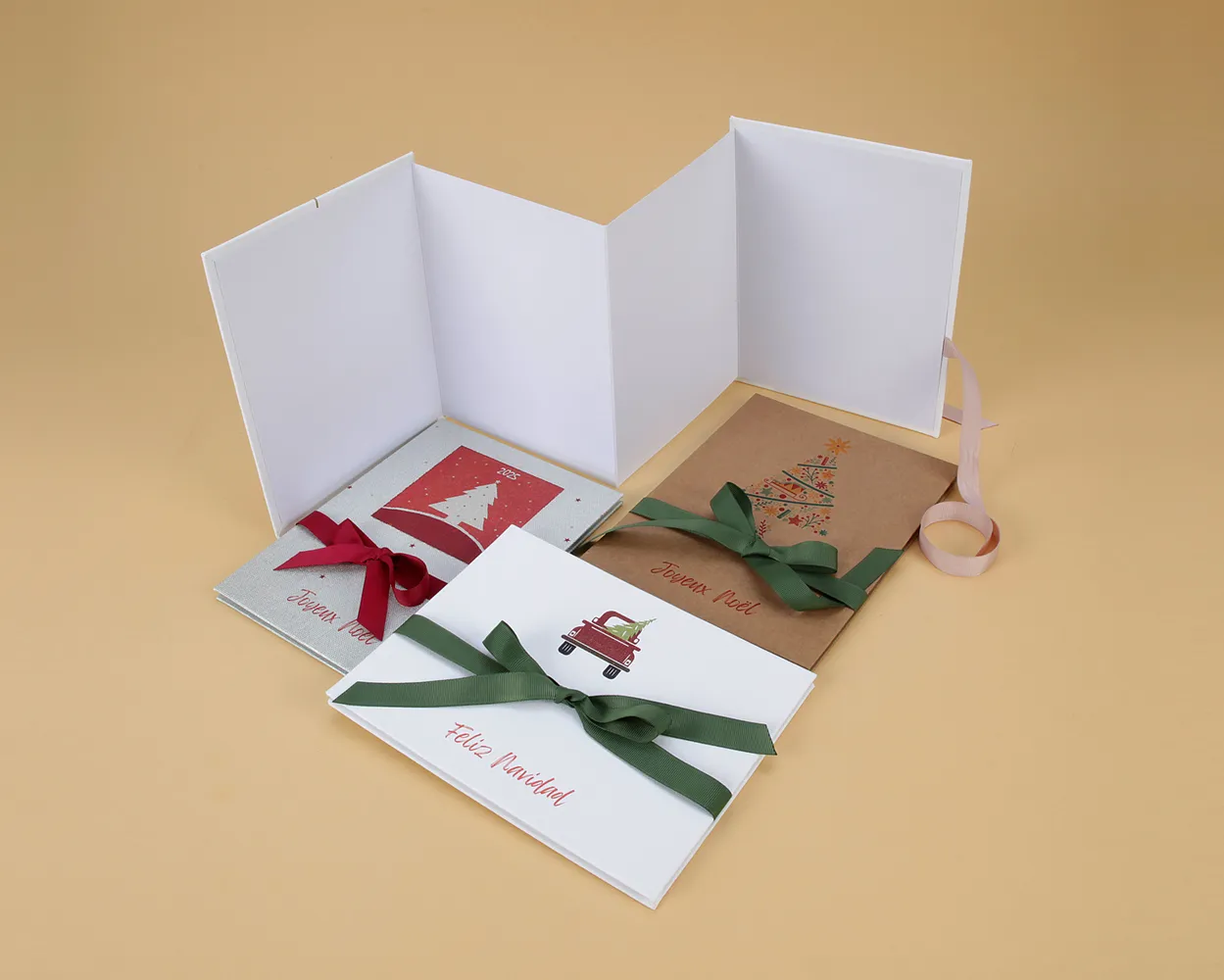 Weihnachts-Analoges Akkordeon Folio Ribbon OHNE FOTO