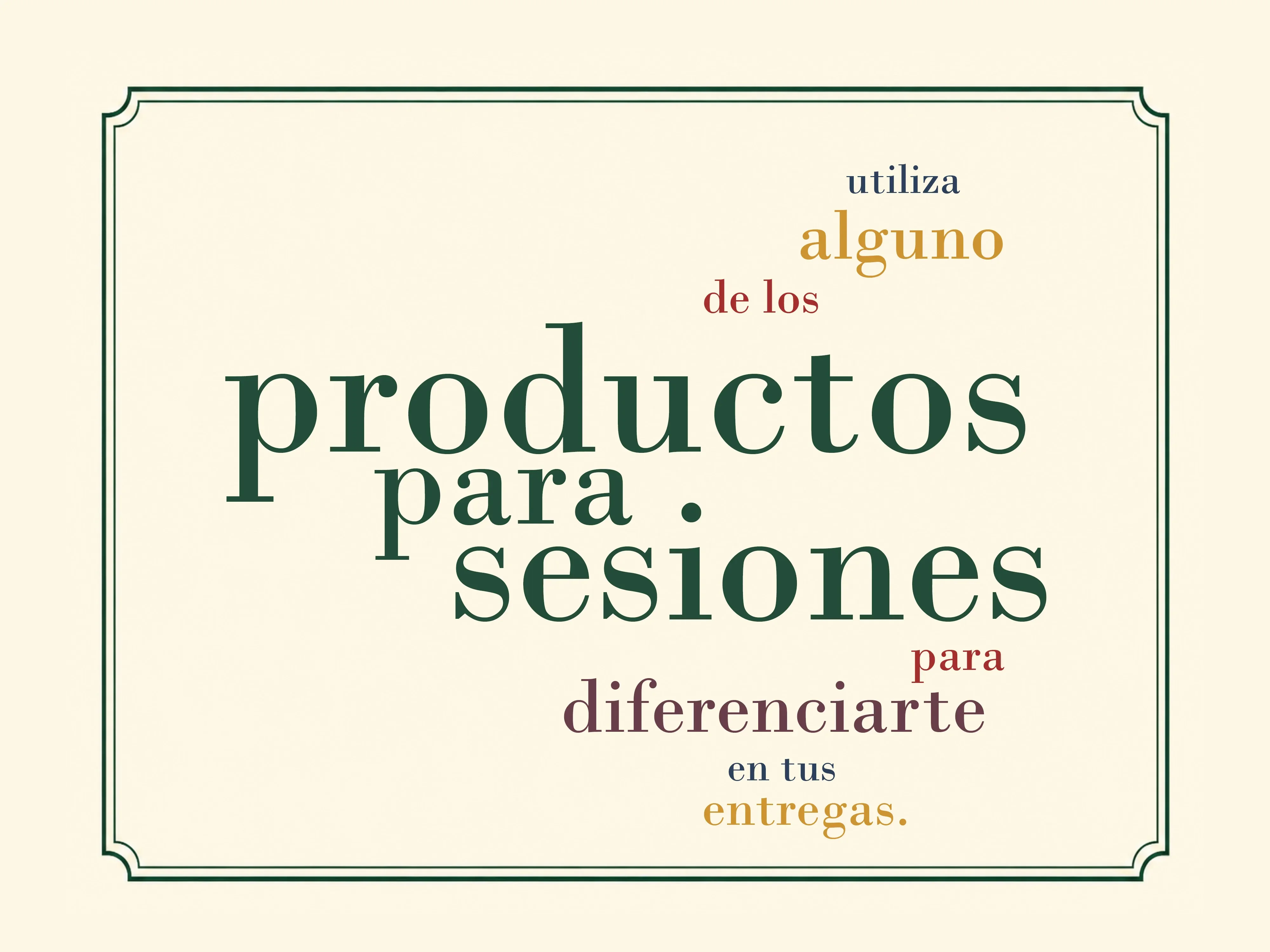 Productos para sesiones
