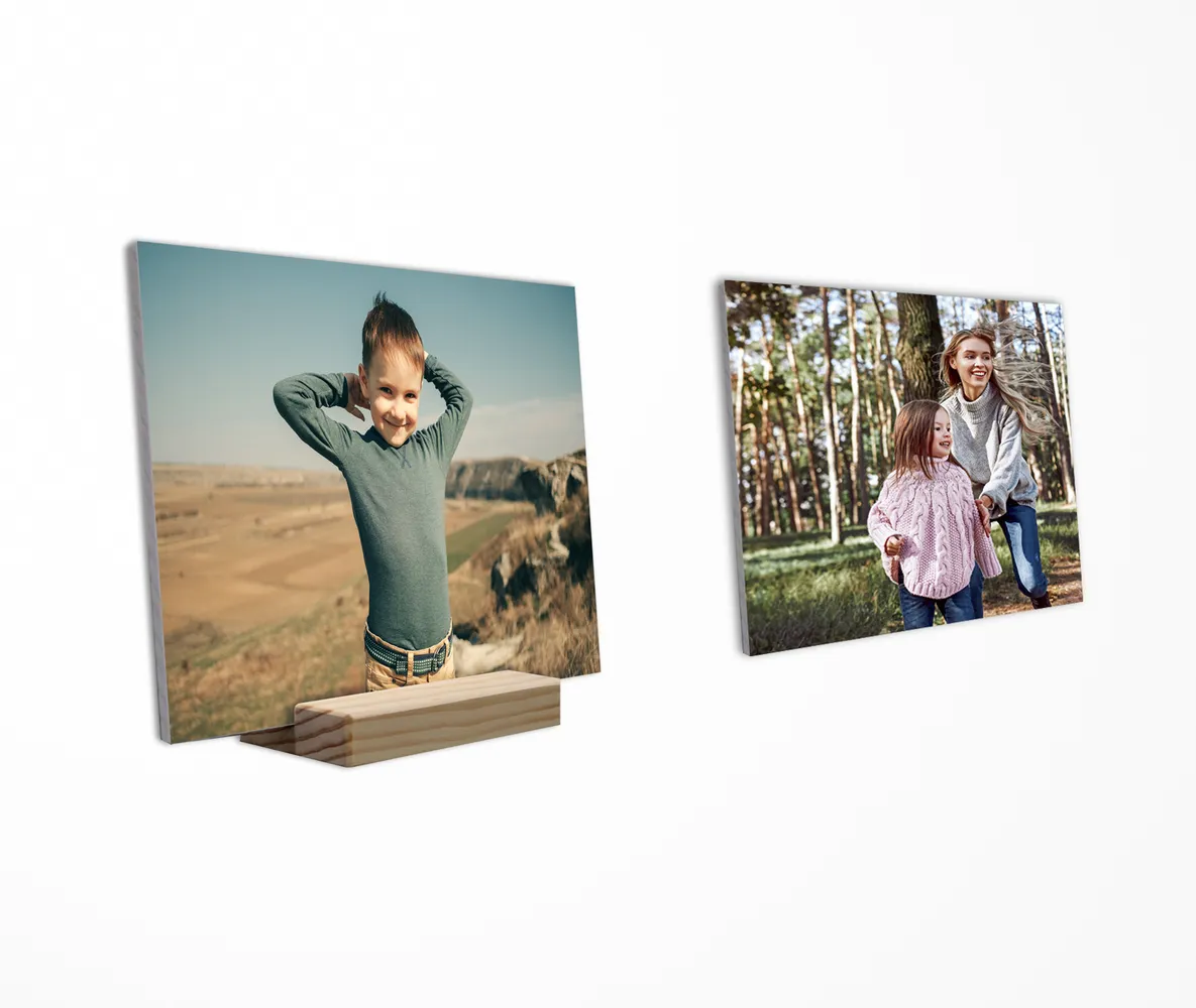 Portafotos Forex PVC a doble cara con Peana