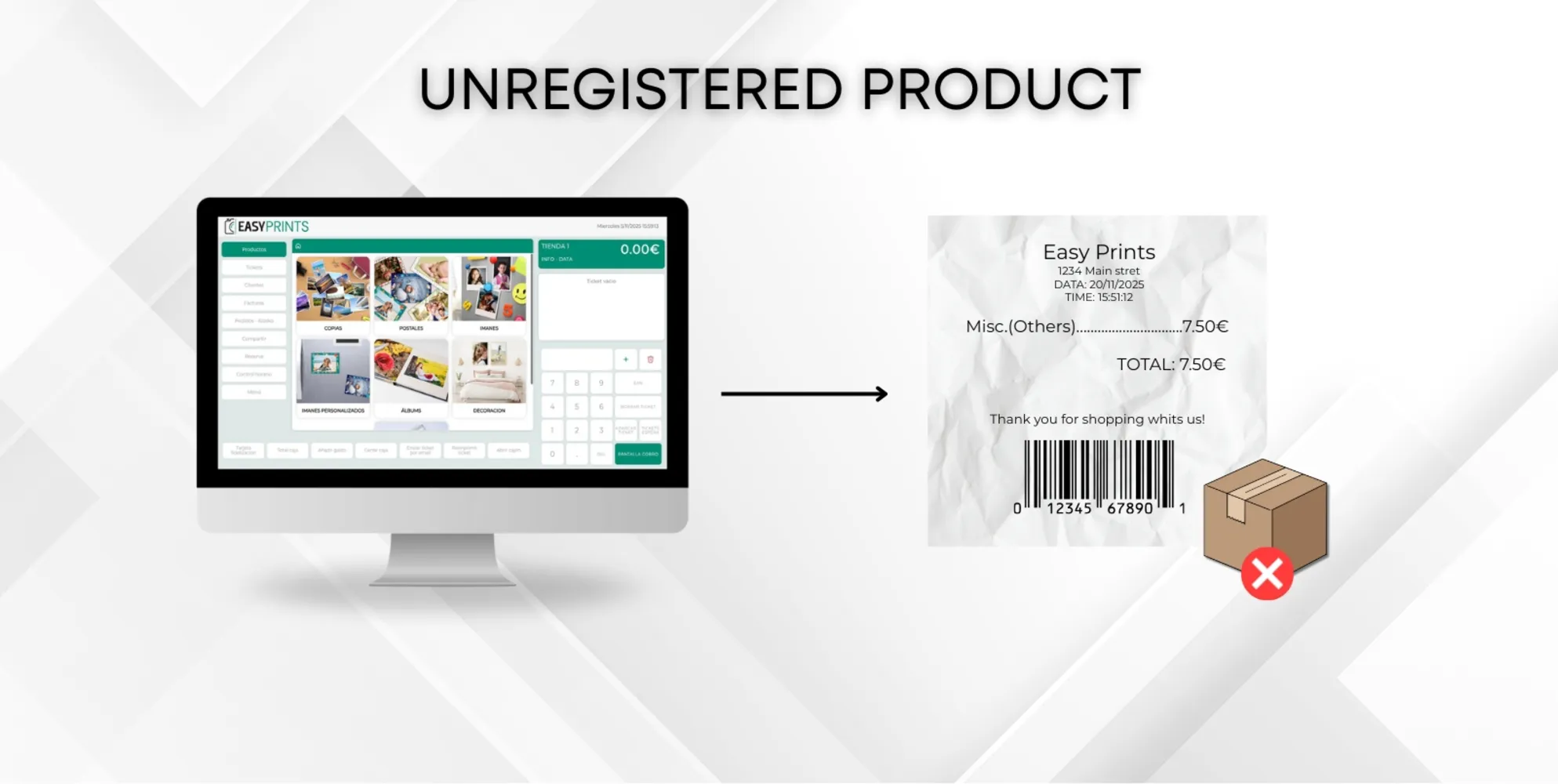 Cómo cobrar un producto no registrado en el sistema.