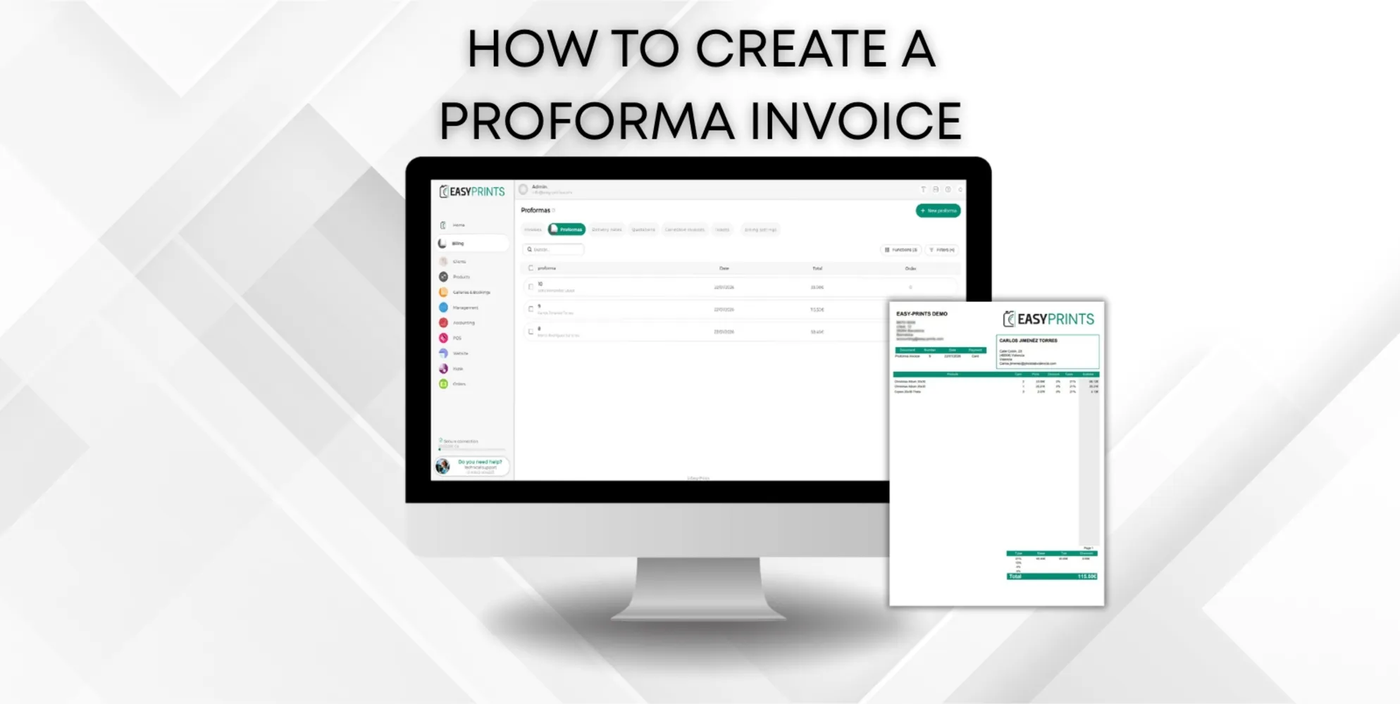 Cómo crear una proforma